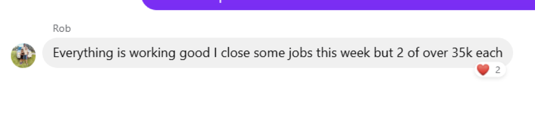 Two jobs closed over $35K each
